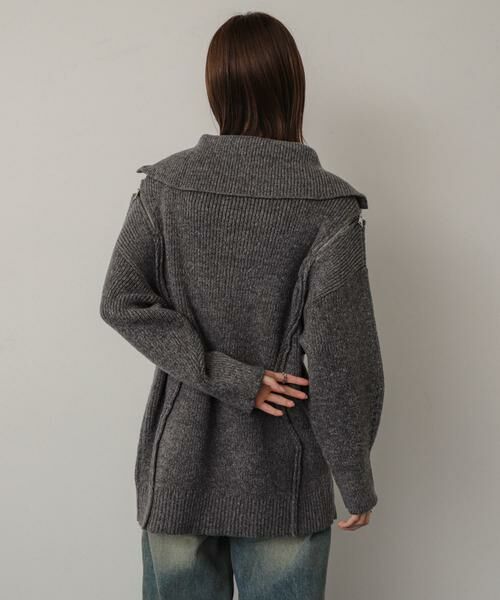 SENSE OF PLACE by URBAN RESEARCH / センスオブプレイス バイ アーバンリサーチ ニット・セーター | ショルダージップメランジセーター | 詳細9