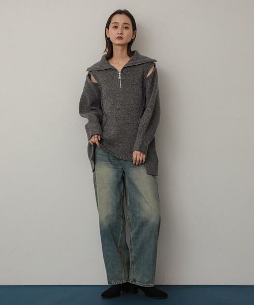 SENSE OF PLACE by URBAN RESEARCH / センスオブプレイス バイ アーバンリサーチ ニット・セーター | ショルダージップメランジセーター | 詳細10