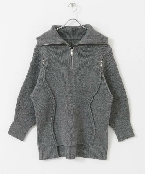 SENSE OF PLACE by URBAN RESEARCH / センスオブプレイス バイ アーバンリサーチ ニット・セーター | ショルダージップメランジセーター | 詳細11