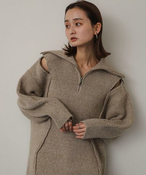 SENSE OF PLACE by URBAN RESEARCH / センスオブプレイス バイ アーバンリサーチ ニット・セーター | ショルダージップメランジセーター | 詳細18