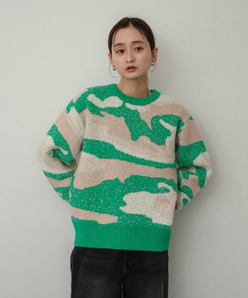 SENSE OF PLACE by URBAN RESEARCH / センスオブプレイス バイ アーバンリサーチ ニット・セーター | ニュアンスパターンラメセーター | 詳細1