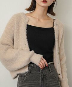 SENSE OF PLACE by URBAN RESEARCH / センスオブプレイス バイ アーバンリサーチ カーディガン・ボレロ | ラメシャギークロップドカーディガン