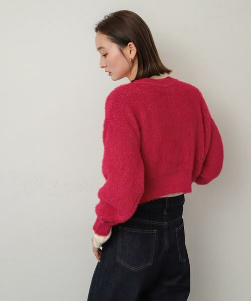 SENSE OF PLACE by URBAN RESEARCH / センスオブプレイス バイ アーバンリサーチ カーディガン・ボレロ | ラメシャギークロップドカーディガン | 詳細3