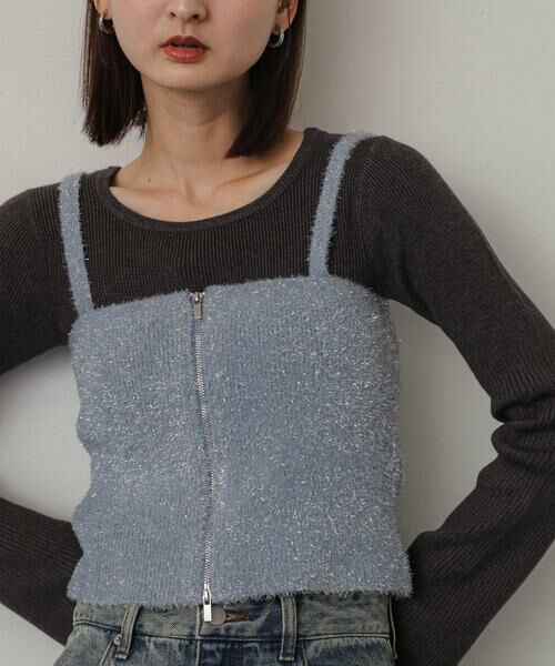 SENSE OF PLACE by URBAN RESEARCH / センスオブプレイス バイ アーバンリサーチ ニット・セーター | マルチWAYラメミックスニットビスチェ | 詳細2