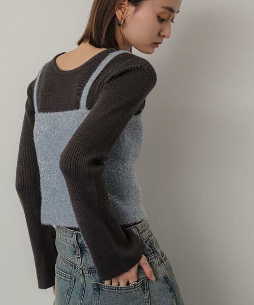 SENSE OF PLACE by URBAN RESEARCH / センスオブプレイス バイ アーバンリサーチ ニット・セーター | マルチWAYラメミックスニットビスチェ | 詳細3