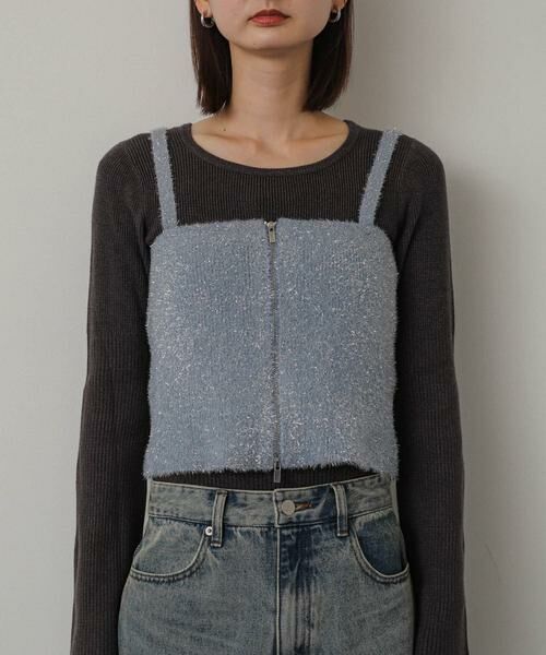 SENSE OF PLACE by URBAN RESEARCH / センスオブプレイス バイ アーバンリサーチ ニット・セーター | マルチWAYラメミックスニットビスチェ | 詳細5