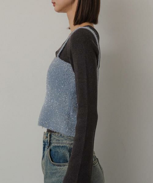 SENSE OF PLACE by URBAN RESEARCH / センスオブプレイス バイ アーバンリサーチ ニット・セーター | マルチWAYラメミックスニットビスチェ | 詳細6