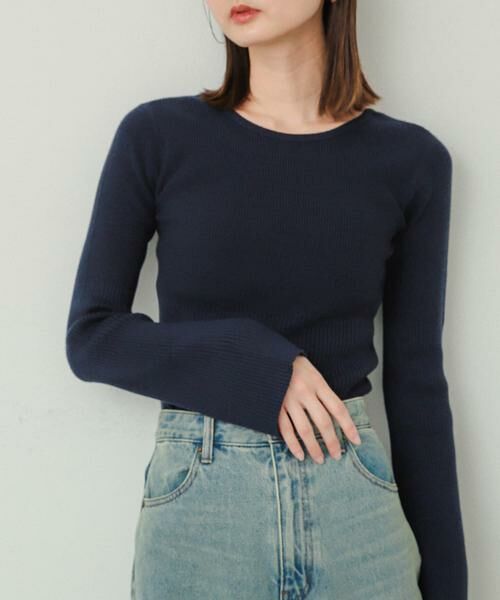 SENSE OF PLACE by URBAN RESEARCH / センスオブプレイス バイ アーバンリサーチ ニット・セーター | 『WEB/一部店舗限定カラー』2WAYストレッチラウンドネックセーター | 詳細24