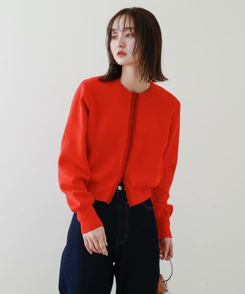 SENSE OF PLACE by URBAN RESEARCH / センスオブプレイス バイ アーバンリサーチ カーディガン・ボレロ | フロントホックストレッチカーディガン | 詳細2