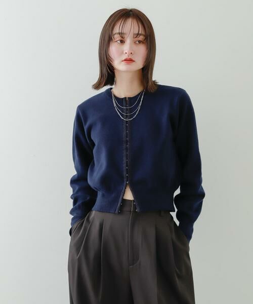 SENSE OF PLACE by URBAN RESEARCH / センスオブプレイス バイ アーバンリサーチ カーディガン・ボレロ | フロントホックストレッチカーディガン | 詳細17