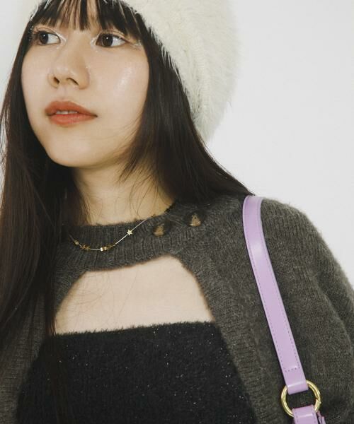 SENSE OF PLACE by URBAN RESEARCH / センスオブプレイス バイ アーバンリサーチ ニット・セーター | 『別注』さらさ×SENSE OF PLACE　チョーカーニットカーディガン | 詳細12