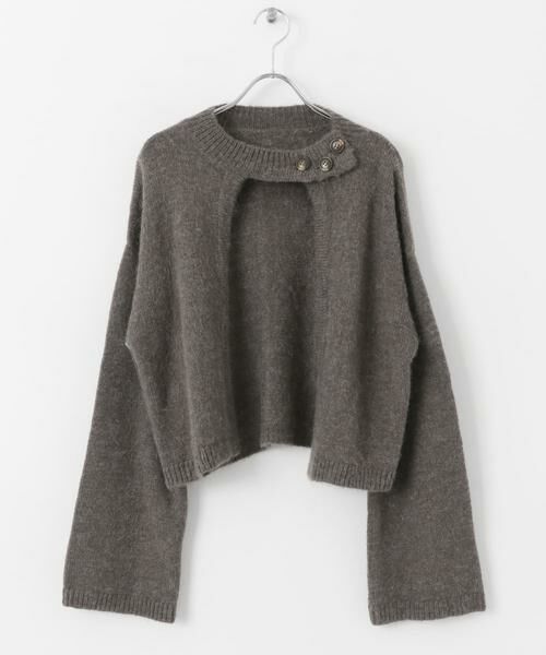 SENSE OF PLACE by URBAN RESEARCH / センスオブプレイス バイ アーバンリサーチ ニット・セーター | 『別注』さらさ×SENSE OF PLACE　チョーカーニットカーディガン | 詳細14