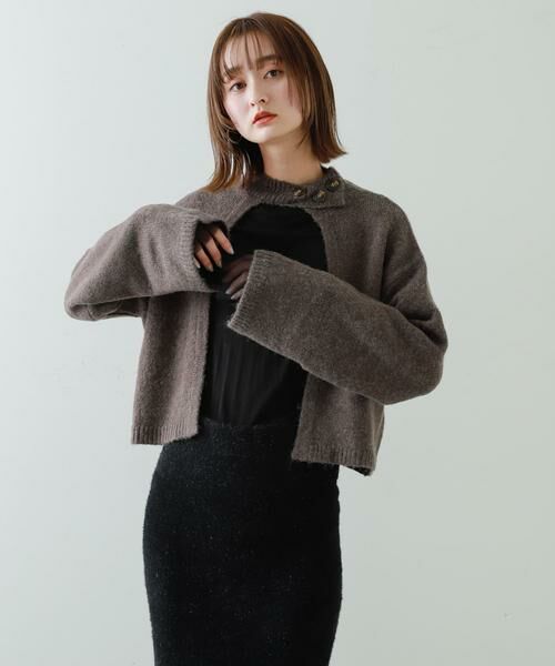 SENSE OF PLACE by URBAN RESEARCH / センスオブプレイス バイ アーバンリサーチ ニット・セーター | 『別注』さらさ×SENSE OF PLACE　チョーカーニットカーディガン | 詳細2