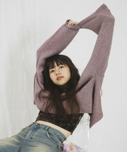 SENSE OF PLACE by URBAN RESEARCH / センスオブプレイス バイ アーバンリサーチ ニット・セーター | 『別注』さらさ×SENSE OF PLACE　チョーカーニットカーディガン | 詳細25