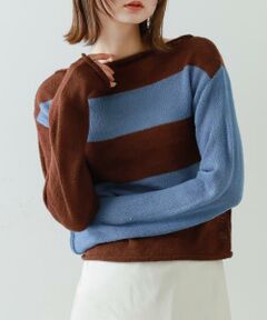 SENSE OF PLACE by URBAN RESEARCH / センスオブプレイス バイ アーバンリサーチ ニット・セーター | 『別注』さらさ×SENSE OF PLACE　モヘアライクワイドボーダーセーター