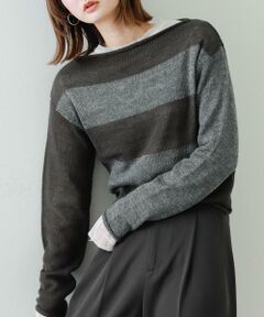 SENSE OF PLACE by URBAN RESEARCH / センスオブプレイス バイ アーバンリサーチ ニット・セーター | 『別注』さらさ×SENSE OF PLACE　モヘアライクワイドボーダーセーター