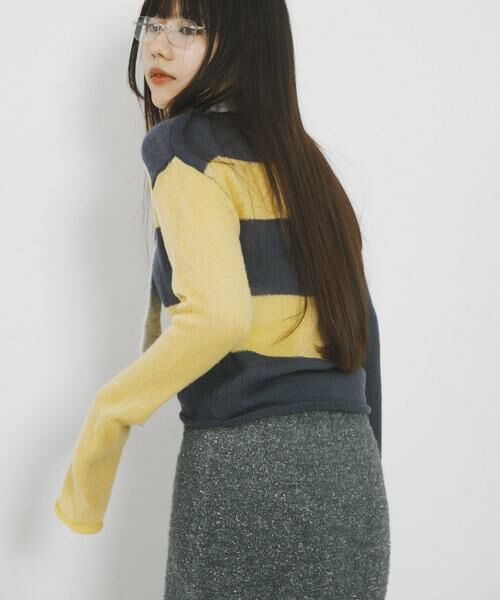 SENSE OF PLACE by URBAN RESEARCH / センスオブプレイス バイ アーバンリサーチ ニット・セーター | 『別注』さらさ×SENSE OF PLACE　モヘアライクワイドボーダーセーター | 詳細12