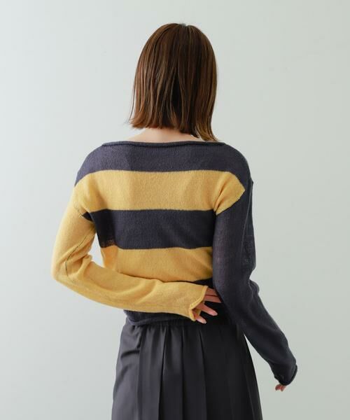 SENSE OF PLACE by URBAN RESEARCH / センスオブプレイス バイ アーバンリサーチ ニット・セーター | 『別注』さらさ×SENSE OF PLACE　モヘアライクワイドボーダーセーター | 詳細3