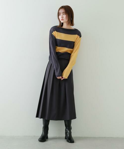 SENSE OF PLACE by URBAN RESEARCH / センスオブプレイス バイ アーバンリサーチ ニット・セーター | 『別注』さらさ×SENSE OF PLACE　モヘアライクワイドボーダーセーター | 詳細4