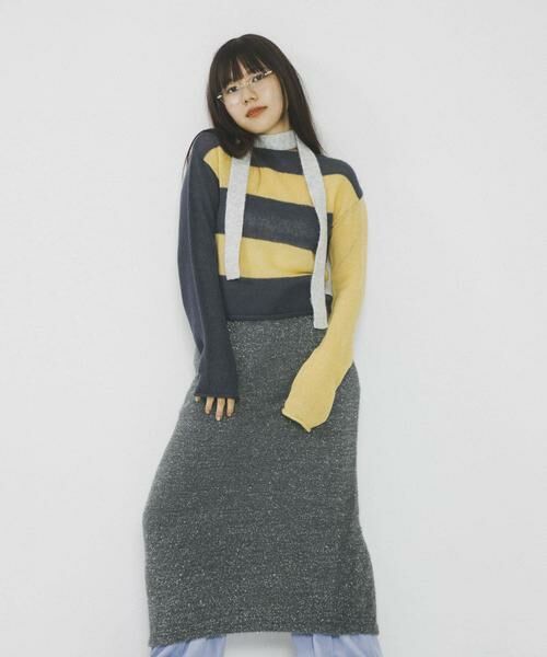 SENSE OF PLACE by URBAN RESEARCH / センスオブプレイス バイ アーバンリサーチ ニット・セーター | 『別注』さらさ×SENSE OF PLACE　モヘアライクワイドボーダーセーター | 詳細7