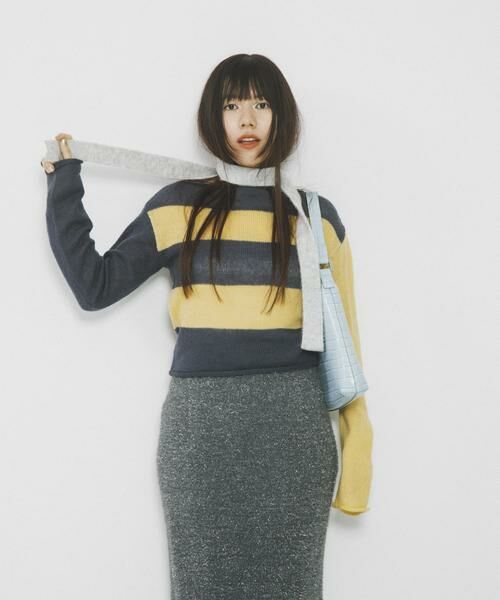 SENSE OF PLACE by URBAN RESEARCH / センスオブプレイス バイ アーバンリサーチ ニット・セーター | 『別注』さらさ×SENSE OF PLACE　モヘアライクワイドボーダーセーター | 詳細8
