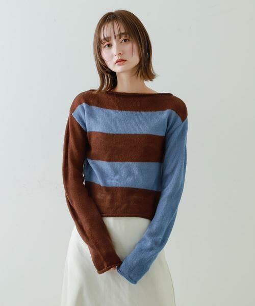 SENSE OF PLACE by URBAN RESEARCH / センスオブプレイス バイ アーバンリサーチ ニット・セーター | 『別注』さらさ×SENSE OF PLACE　モヘアライクワイドボーダーセーター | 詳細17