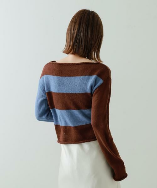 SENSE OF PLACE by URBAN RESEARCH / センスオブプレイス バイ アーバンリサーチ ニット・セーター | 『別注』さらさ×SENSE OF PLACE　モヘアライクワイドボーダーセーター | 詳細19
