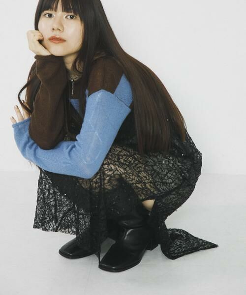 SENSE OF PLACE by URBAN RESEARCH / センスオブプレイス バイ アーバンリサーチ ニット・セーター | 『別注』さらさ×SENSE OF PLACE　モヘアライクワイドボーダーセーター | 詳細24