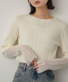 SENSE OF PLACE by URBAN RESEARCH / センスオブプレイス バイ アーバンリサーチ ニット・セーター | ボートネックシアースリーブリブセーター