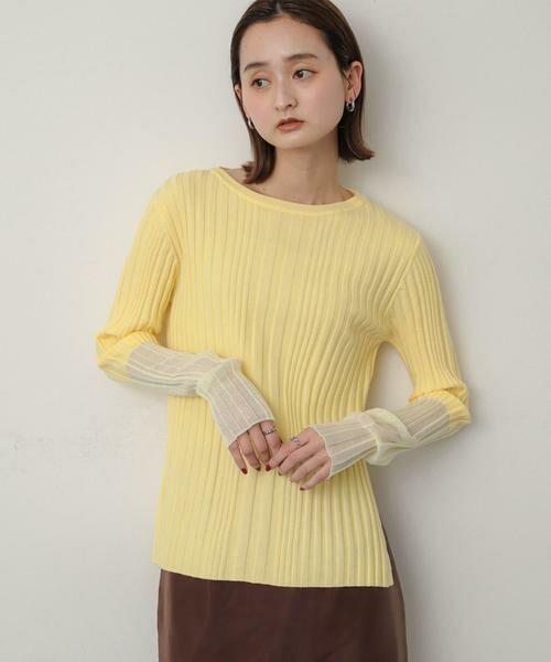 SENSE OF PLACE by URBAN RESEARCH / センスオブプレイス バイ アーバンリサーチ ニット・セーター | ボートネックシアースリーブリブセーター | 詳細1