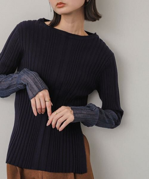 SENSE OF PLACE by URBAN RESEARCH / センスオブプレイス バイ アーバンリサーチ ニット・セーター | ボートネックシアースリーブリブセーター | 詳細11