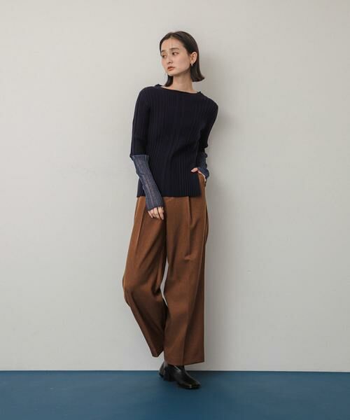 SENSE OF PLACE by URBAN RESEARCH / センスオブプレイス バイ アーバンリサーチ ニット・セーター | ボートネックシアースリーブリブセーター | 詳細14