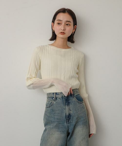SENSE OF PLACE by URBAN RESEARCH / センスオブプレイス バイ アーバンリサーチ ニット・セーター | ボートネックシアースリーブリブセーター | 詳細24