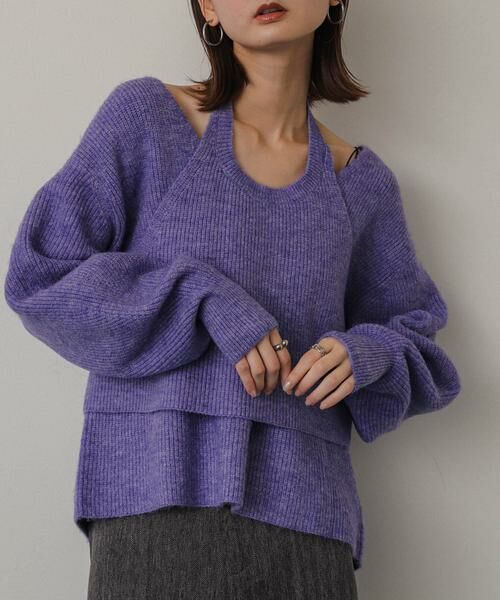 SENSE OF PLACE by URBAN RESEARCH / センスオブプレイス バイ アーバンリサーチ ニット・セーター | ホルターネックアンサンブルセーター | 詳細1