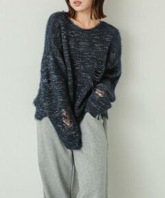 SENSE OF PLACE by URBAN RESEARCH / センスオブプレイス バイ アーバンリサーチ ニット・セーター | ルーズダメージセーター