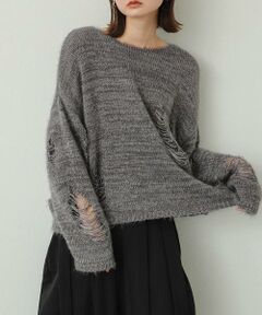 SENSE OF PLACE by URBAN RESEARCH / センスオブプレイス バイ アーバンリサーチ ニット・セーター | ルーズダメージセーター