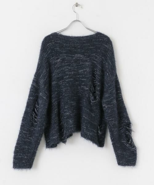 SENSE OF PLACE by URBAN RESEARCH / センスオブプレイス バイ アーバンリサーチ ニット・セーター | ルーズダメージセーター | 詳細18