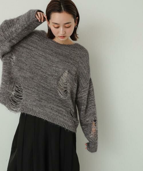 SENSE OF PLACE by URBAN RESEARCH / センスオブプレイス バイ アーバンリサーチ ニット・セーター | ルーズダメージセーター | 詳細23
