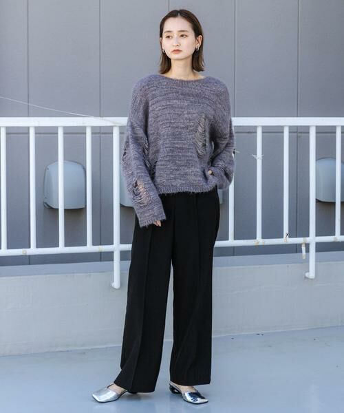 SENSE OF PLACE by URBAN RESEARCH / センスオブプレイス バイ アーバンリサーチ ニット・セーター | ルーズダメージセーター | 詳細29