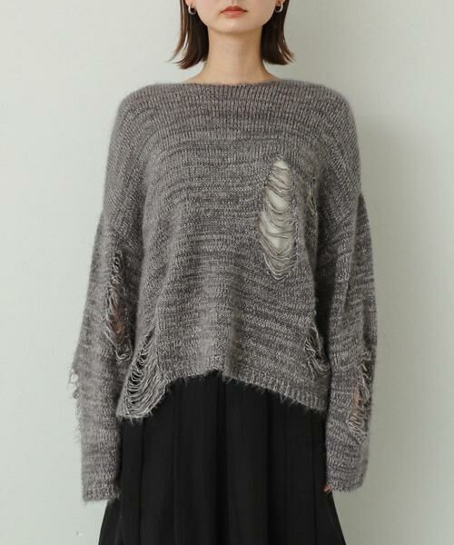 SENSE OF PLACE by URBAN RESEARCH / センスオブプレイス バイ アーバンリサーチ ニット・セーター | ルーズダメージセーター | 詳細30
