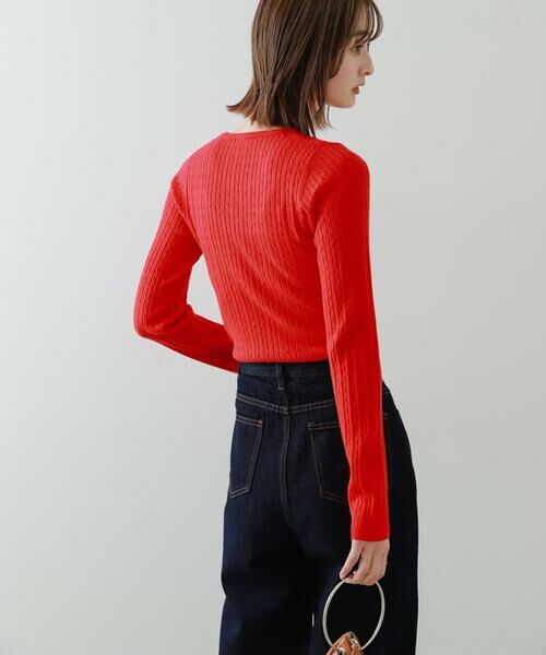 SENSE OF PLACE by URBAN RESEARCH / センスオブプレイス バイ アーバンリサーチ ニット・セーター | 『WEB/一部店舗限定カラー』ヘンリーネックミニケーブルセーター | 詳細2