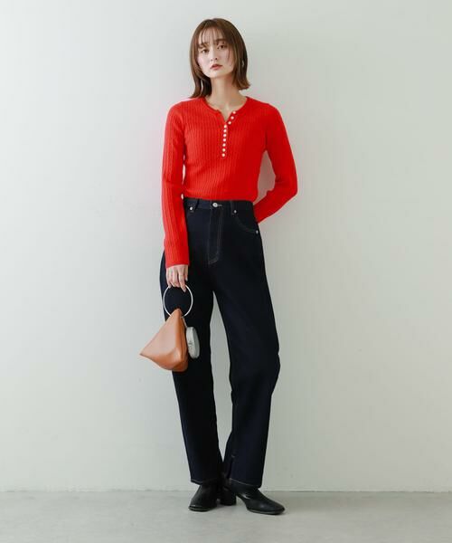 SENSE OF PLACE by URBAN RESEARCH / センスオブプレイス バイ アーバンリサーチ ニット・セーター | 『WEB/一部店舗限定カラー』ヘンリーネックミニケーブルセーター | 詳細3