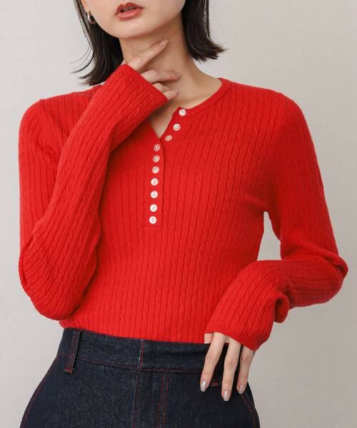 SENSE OF PLACE by URBAN RESEARCH / センスオブプレイス バイ アーバンリサーチ ニット・セーター | 『WEB/一部店舗限定カラー』ヘンリーネックミニケーブルセーター | 詳細6