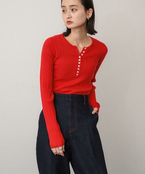 SENSE OF PLACE by URBAN RESEARCH / センスオブプレイス バイ アーバンリサーチ ニット・セーター | 『WEB/一部店舗限定カラー』ヘンリーネックミニケーブルセーター | 詳細7