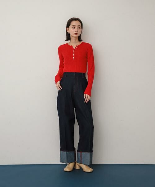 SENSE OF PLACE by URBAN RESEARCH / センスオブプレイス バイ アーバンリサーチ ニット・セーター | 『WEB/一部店舗限定カラー』ヘンリーネックミニケーブルセーター | 詳細9