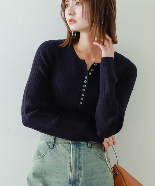 SENSE OF PLACE by URBAN RESEARCH / センスオブプレイス バイ アーバンリサーチ ニット・セーター | 『WEB/一部店舗限定カラー』ヘンリーネックミニケーブルセーター | 詳細18