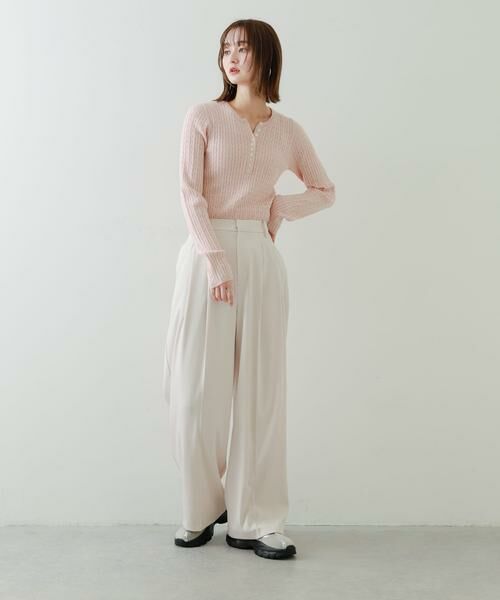 SENSE OF PLACE by URBAN RESEARCH / センスオブプレイス バイ アーバンリサーチ ニット・セーター | 『WEB/一部店舗限定カラー』ヘンリーネックミニケーブルセーター | 詳細30