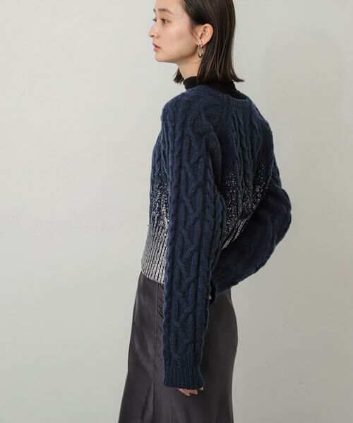 SENSE OF PLACE by URBAN RESEARCH / センスオブプレイス バイ アーバンリサーチ ニット・セーター | ハクプリントラグランケーブルセーター | 詳細2