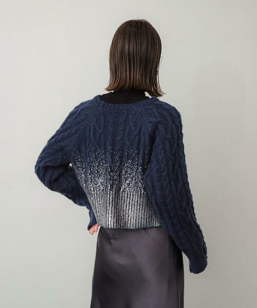 SENSE OF PLACE by URBAN RESEARCH / センスオブプレイス バイ アーバンリサーチ ニット・セーター | ハクプリントラグランケーブルセーター | 詳細3