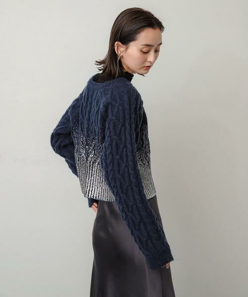 SENSE OF PLACE by URBAN RESEARCH / センスオブプレイス バイ アーバンリサーチ ニット・セーター | ハクプリントラグランケーブルセーター | 詳細4